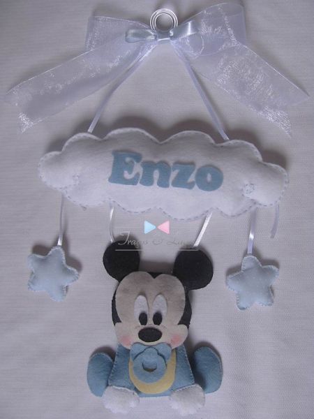 Porta maternidade penduricalho Baby Mickey